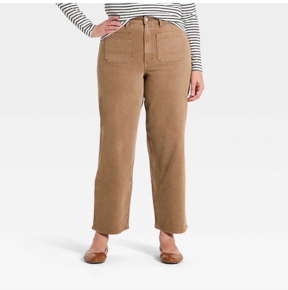Universal Thread Brown Sailor Straight Leg Jeans Size 0 New